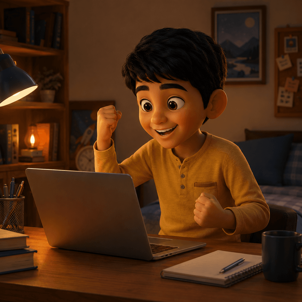 Students learning with AI